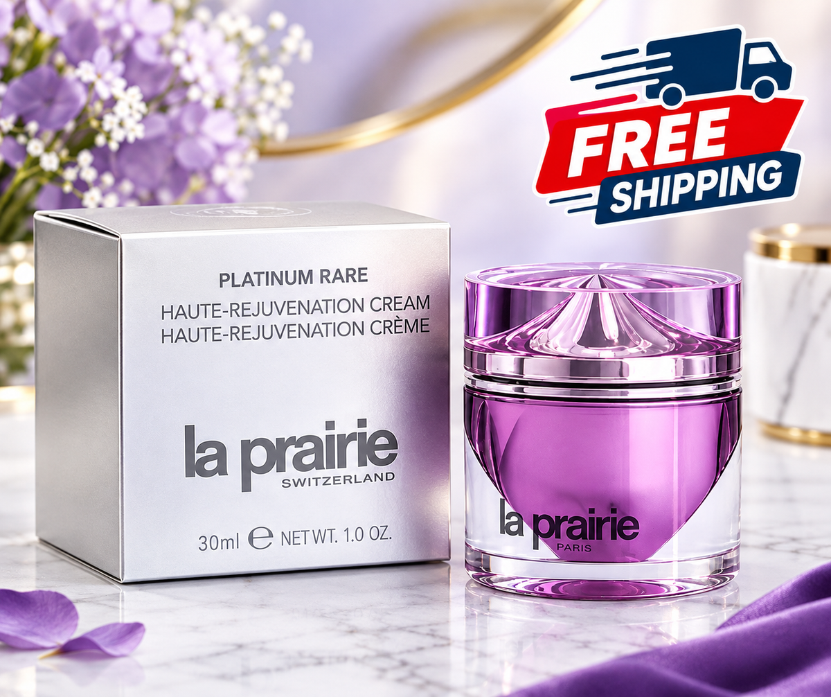 La Prairie Platinum Rare Haute-Rejuvenation Cream 30ml luxury Swiss skincare with purple jar and box