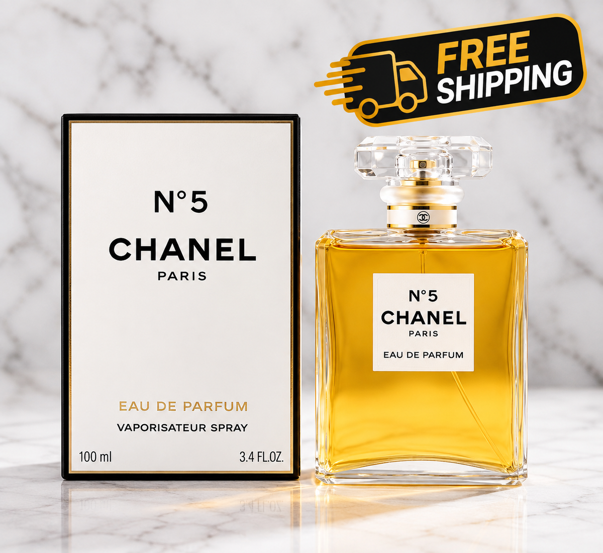 N°5 Eau de Parfum 100ml perfume bottle and box