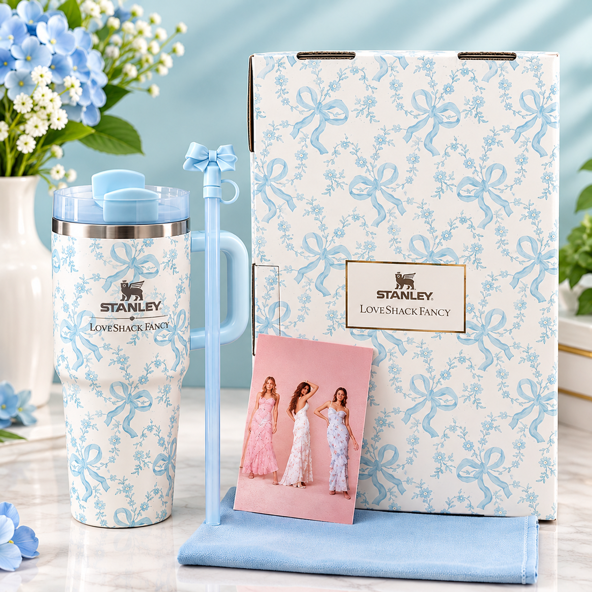 Stanley Quencher ProTour Tumbler 20 oz – LoveShackFancy Floral Bow