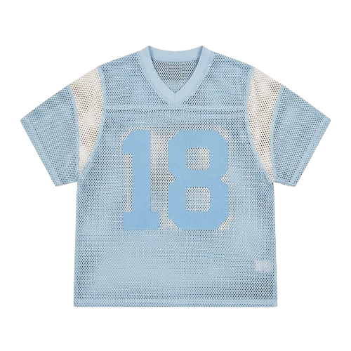OPEN MESH PANEL JERSEY [BABY BLUE/WHITE]