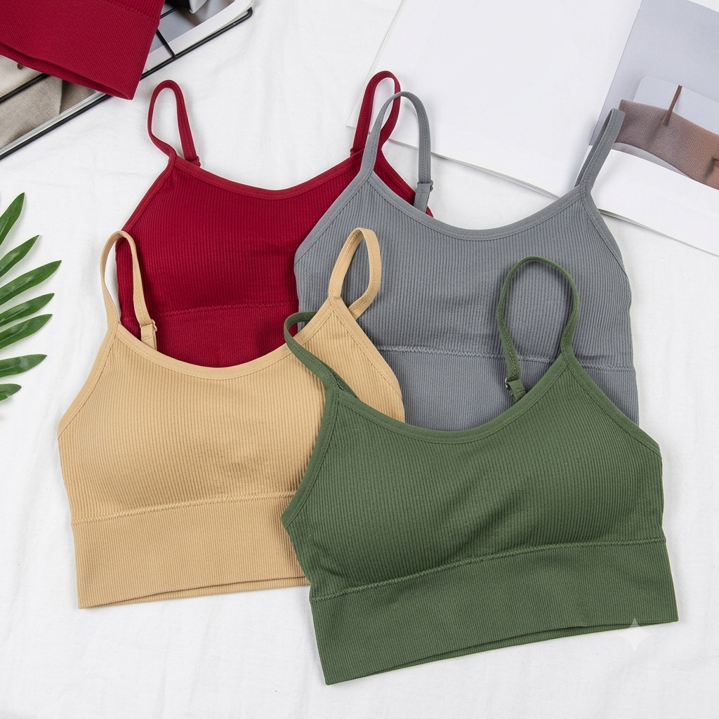 Organic Bralette Pack of 3 - Soft Cotton Yoga Wear