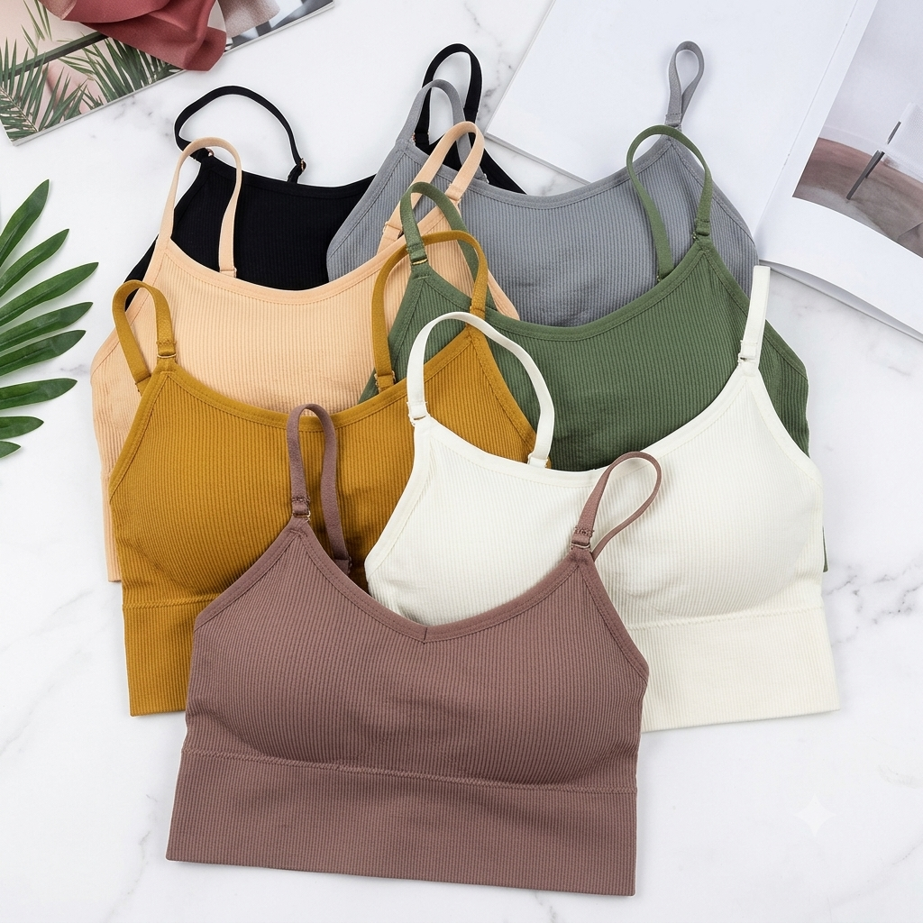 Organic Bralette Pack of 3 - Soft Cotton Yoga Wear