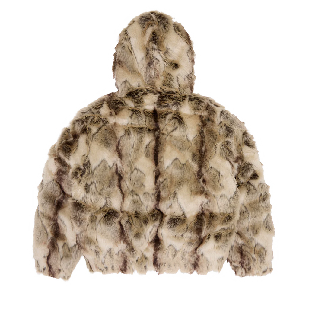 PELT HOODED FUR JACKET [FAWN]