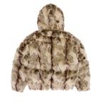PELT HOODED FUR JACKET [FAWN]
