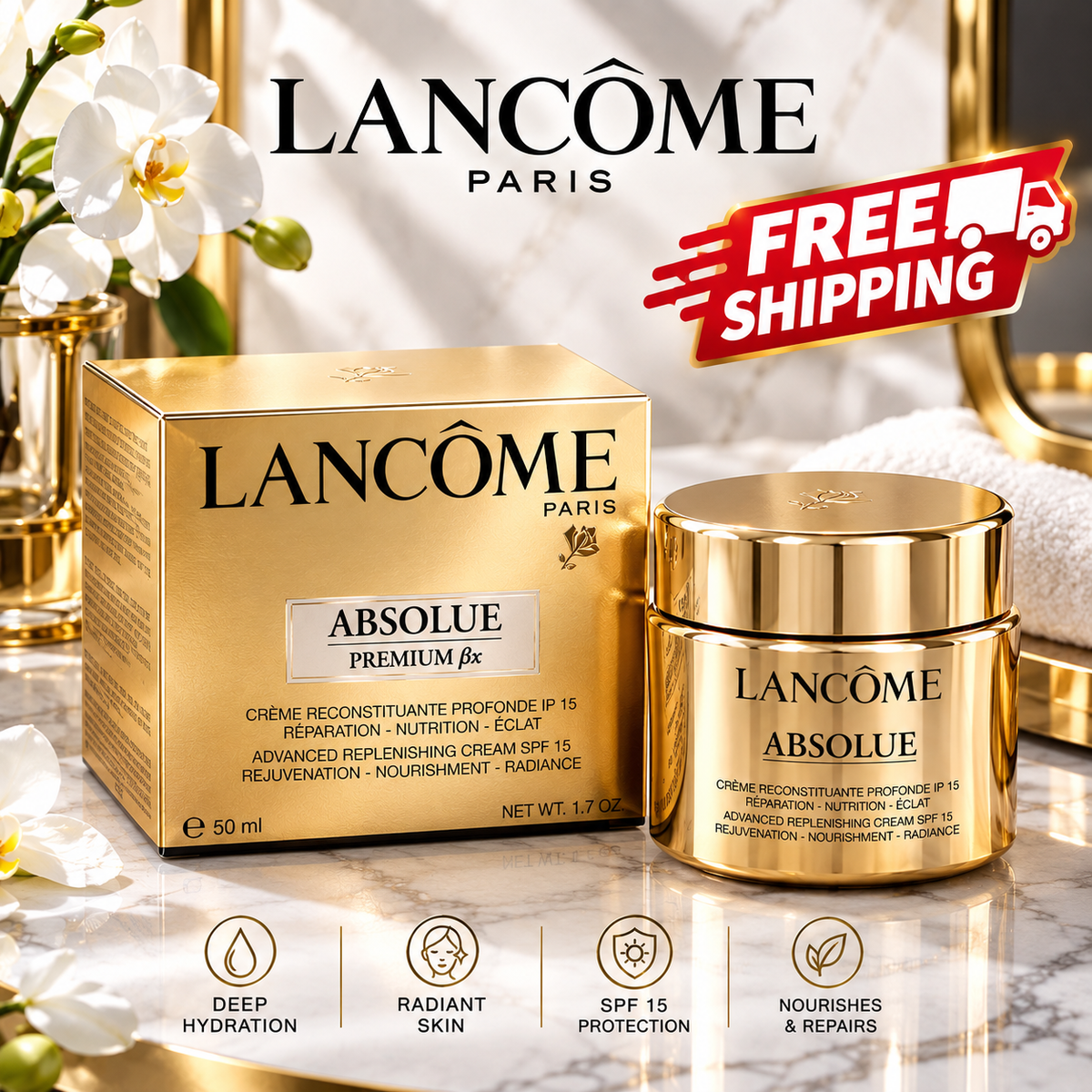 Lancôme Absolue Premium βx Replenishing Cream SPF 15 50ml luxury facial moisturizer