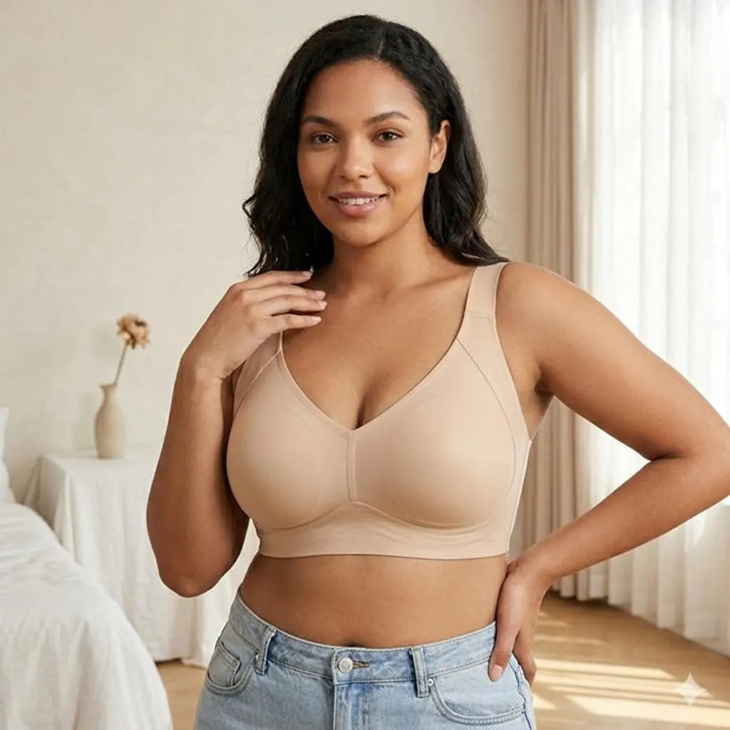 Seamless Push Up Bra – Wireless Comfort Bralette, Plus Size Everyday Lingerie