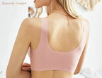 Comfort Seamless Bra, Feather Lace Design, No Wire Bra, Invisible Comfort Bra, Seamless Bralette Petite Comfortable Push Up Bra Gift for Her
