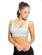 Women padded top sports bra ladies bandeau comfort seamless Full Coverage lace Bra Yoga Exercise Bralette crop top vest