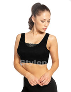 Women padded top sports bra ladies bandeau comfort seamless Full Coverage lace Bra Yoga Exercise Bralette crop top vest