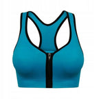 Women Seamless Zip front Sports Bra Non Wired Yoga Fitness Vest Sexy Crop Top Tank