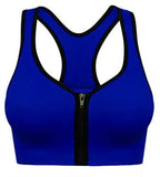 Women Seamless Zip front Sports Bra Non Wired Yoga Fitness Vest Sexy Crop Top Tank