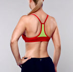 Crimson Red Yoga Sport Bra: Lightweight Stretch Fit