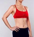 Crimson Red Yoga Sport Bra: Lightweight Stretch Fit