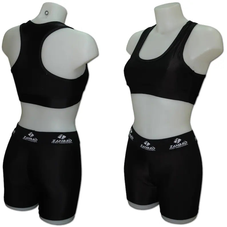 ZAHBRO Women's High Waisted Shorts and Bra Set: 4-Way Stretch Activewear
