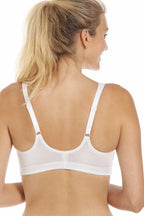 Womens White Soft Cup Front Fastening Bra