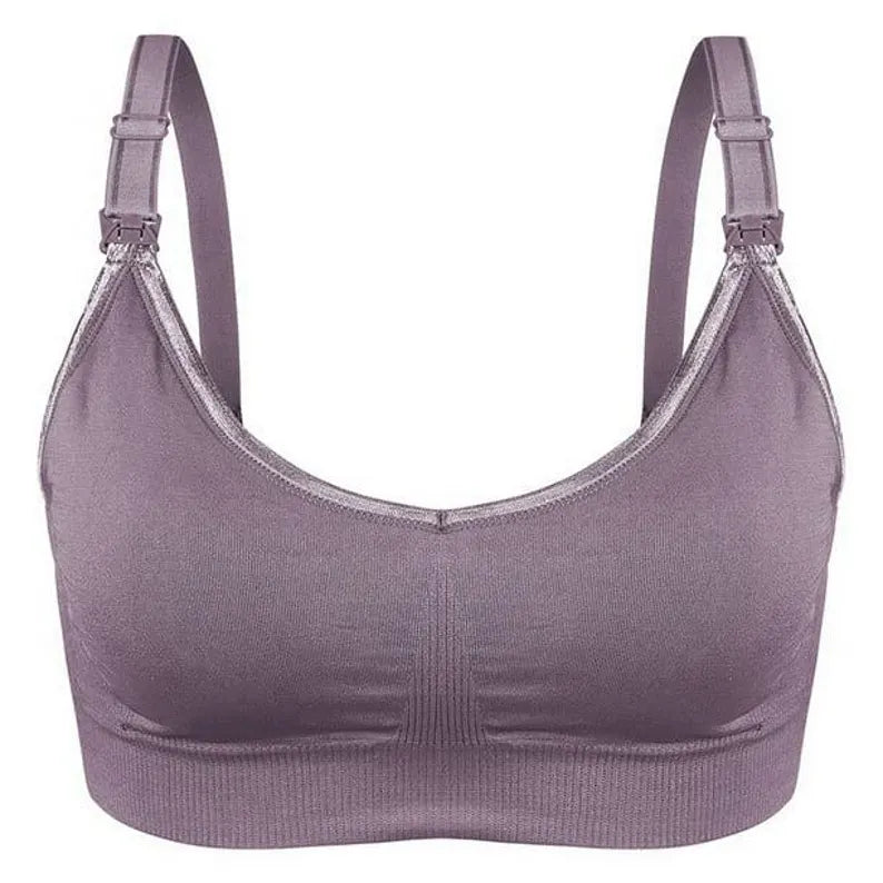 Soft and Comfortable Wireless Nursing Bra with Easy open Clips