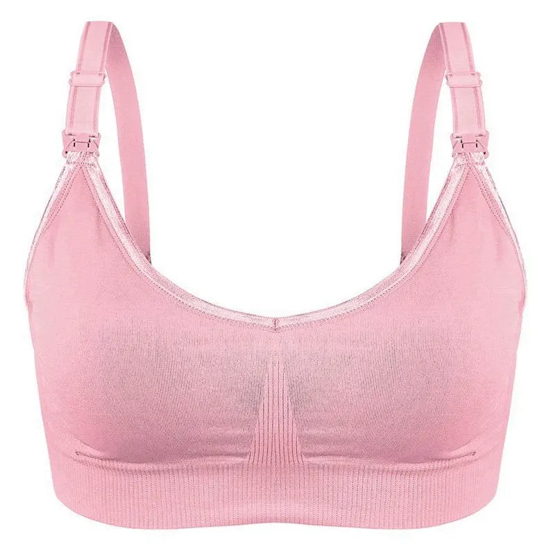 Soft and Comfortable Wireless Nursing Bra with Easy open Clips
