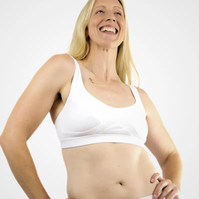Organic Cotton White Non-wired Bra - Sustainable Women's Underwear