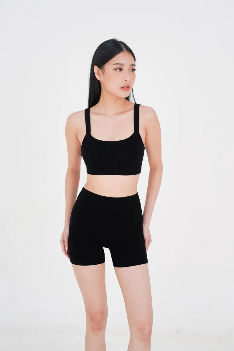 Organic Bamboo Yoga Bra – Sustainable Pilates Top, Eco Friendly Activewear