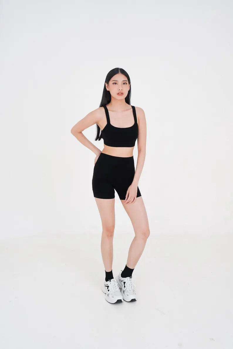 Organic Bamboo Yoga Bra – Sustainable Pilates Top, Eco Friendly Activewear