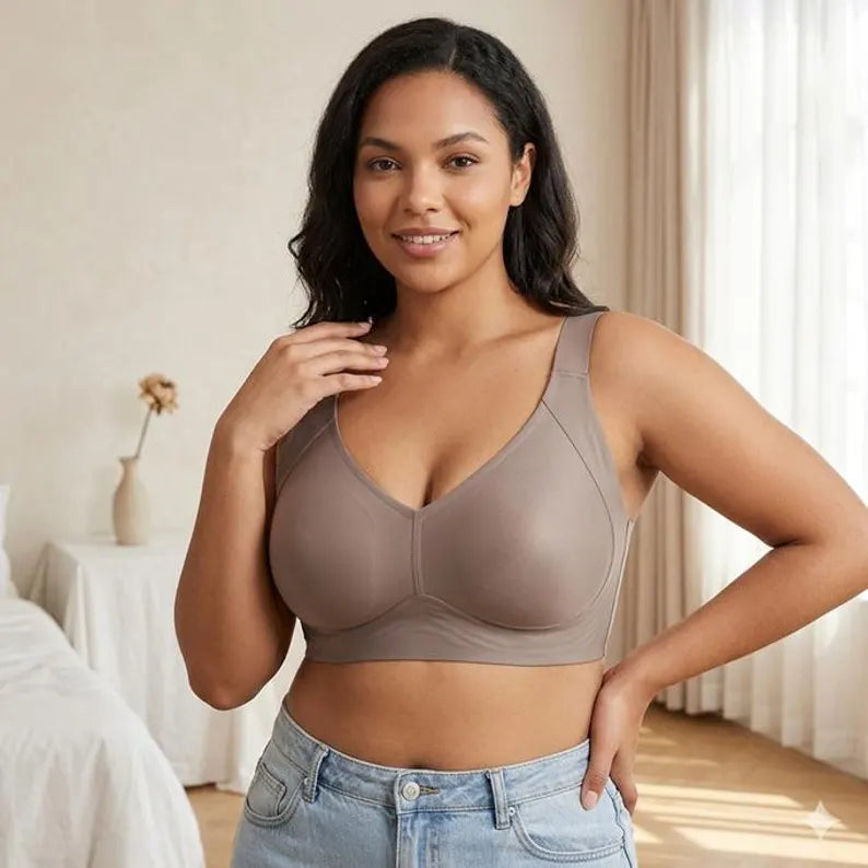 Seamless Push Up Bra – Wireless Comfort Bralette, Plus Size Everyday Lingerie