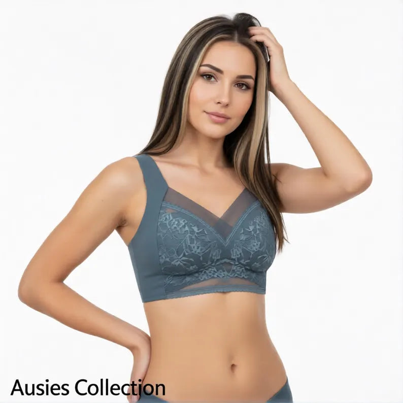 Lace Wireless Bra, Full Coverage Bralette, Plus Size Comfort Support