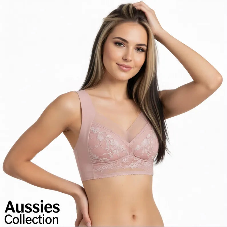 Lace Wireless Bra, Full Coverage Bralette, Plus Size Comfort Support