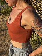 Organic Hemp Bralette Crop Top | Yoga Bra, Breathable Non-Toxic Jersey, Handmade in Joshua Tree