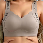 Ribbed Wireless Bra, Seamless Push Up Bralette, Plus Size Support Bra, Wide Strap Everyday Underwear, Women’s Comfort Lingerie