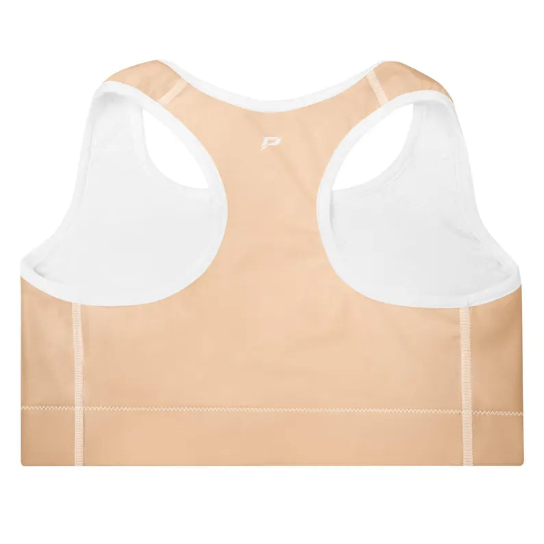 Women’s Padded Sports Bra – Sun Beige | Supportive Activewear Bra for Gym, Yoga & Travel