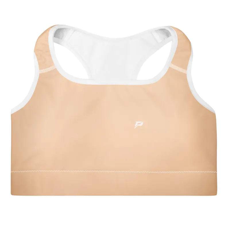 Women’s Padded Sports Bra – Sun Beige | Supportive Activewear Bra for Gym, Yoga & Travel