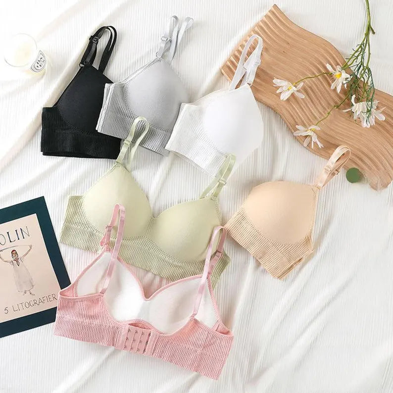 Wireless Cotton Bra, Soft Seamless Bralette for Everyday Comfort