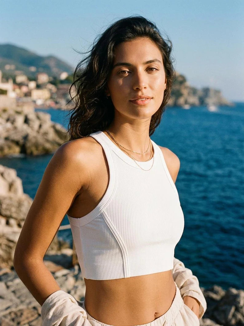 Women's High Impact Ribbed Sports Bra