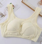 Plus Size Cotton Wireless Sleep Bra, Soft Breathable Seamless Lounge Bralette
